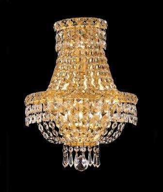 ZC121-V2528W12G By Regency Lighting-Tranquil Collection Gold Finish 3 Lights Wall Sconce