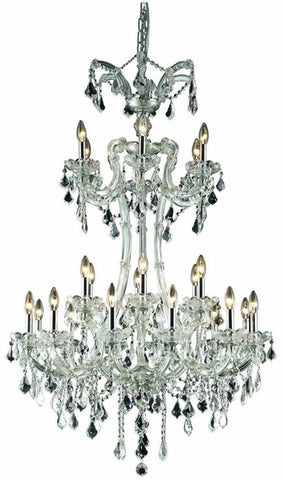 C121-2800G32C/RC By Elegant Lighting Maria Theresa Collection 24 Light Foyer/Hallway Chrome Finish