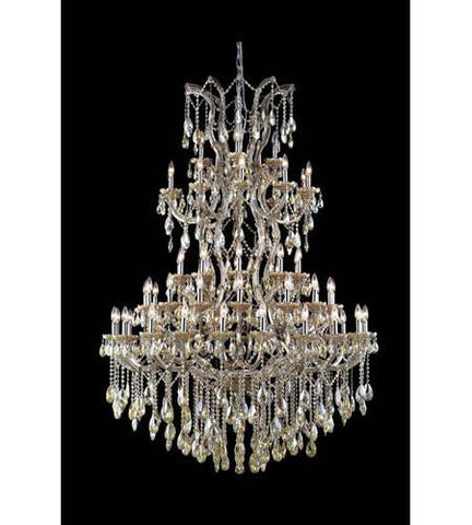 C121-2800G54GT-GT/RC By Elegant Lighting Maria Theresa Collection 61 Light Foyer/Hallway Golden Teak Finish