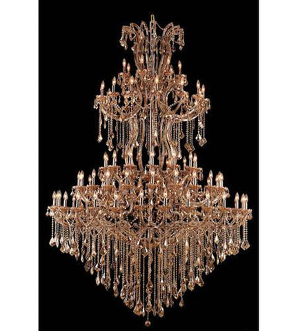 C121-2800G96GT-GT/RC By Elegant Lighting Maria Theresa Collection 85 Light Foyer/Hallway Golden Teak Finish