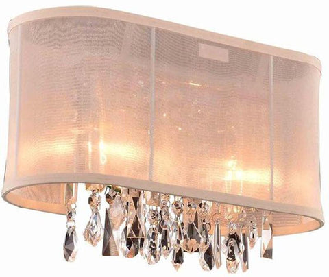 C121-3200W15C/RC By Elegant Lighting Harmony Collection 2 Light Wall Lamp Chrome Finish