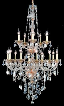 C121-7815G33GS-GS By Regency Lighting-Verona Collection Golden Shadow Finish 15 Lights Chandelier