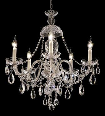 C121-7829D25C By Regency Lighting-Alexandria Collection Chrome Finish 5 Lights Chandelier