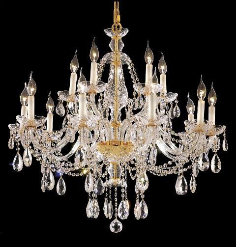 C121-7829G35G/RC By Elegant Lighting Alexandria Collection 15 Light Chandeliers Gold Finish