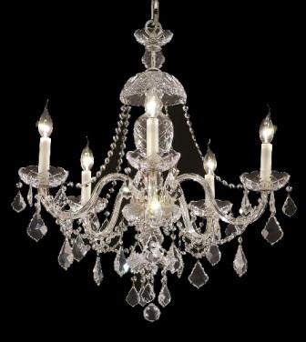 C121-7831D25C By Regency Lighting-Alexandria Collection Chrome Finish 5 Lights Chandelier