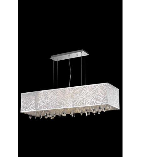 C121-7901D41C/RC By Elegant Lighting Mirage Collection 7 Light Dining Room Chrome Finish