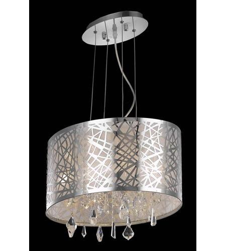 C121-7902D17C/RC By Elegant Lighting Mirage Collection 3 Light Dining Room Chrome Finish