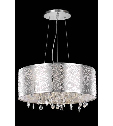C121-7903D25C/RC By Elegant Lighting Mirage Collection 6 Light Dining Room Chrome Finish