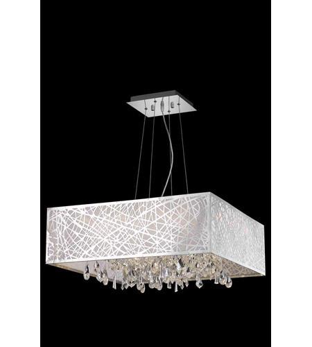 C121-7904D26C/RC By Elegant Lighting Mirage Collection 9 Light Dining Room Chrome Finish