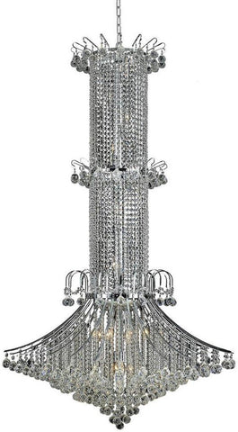 ZC121-V8008G44C/EC By Elegant Lighting - Toureg Collection Chrome Finish 20 Lights Foyer/Hallway