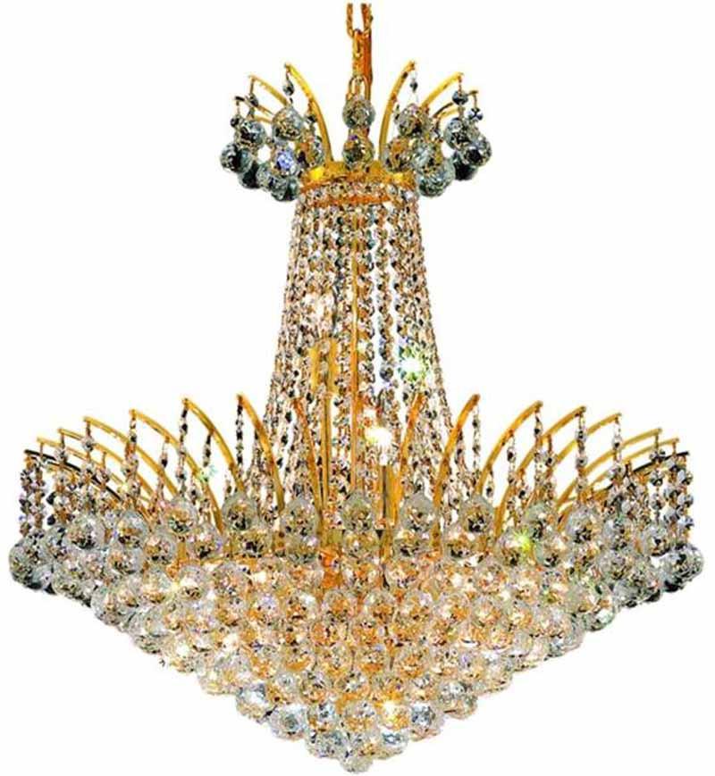 ZC121-V8031D24G By REGENCY - Victoria Collection 24k Gold Plated Finish Chandelier
