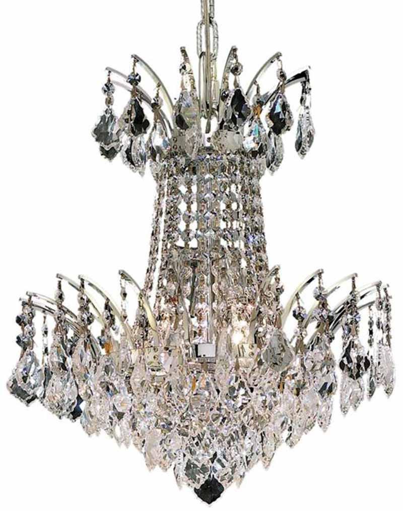 ZC121-8033D16C/EC By Regency Lighting - Victoria Collection Chrome Finish 4 Lights Dining Room