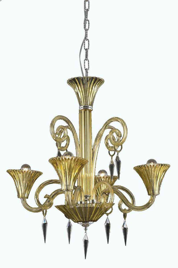 C121-8804D28YW/EC By Elegant Lighting - Symphony Collection 4 Lights Dining Room