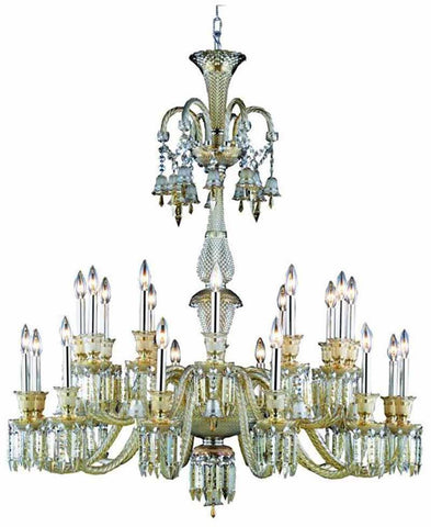 C121-8924G44GT-GT/EC By Elegant Lighting - Majestic Collection Golden Teak Finish 24 Lights Foyer/Hallway