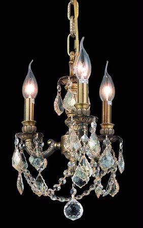 C121-9103D10AB-GS By Regency Lighting-Lille Collection Antique Bronze Finish 3 Lights Chandelier
