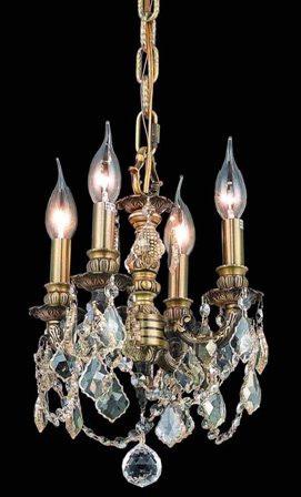 C121-9104D10AB-GS By Regency Lighting-Lille Collection Antique Bronze Finish 4 Lights Chandelier