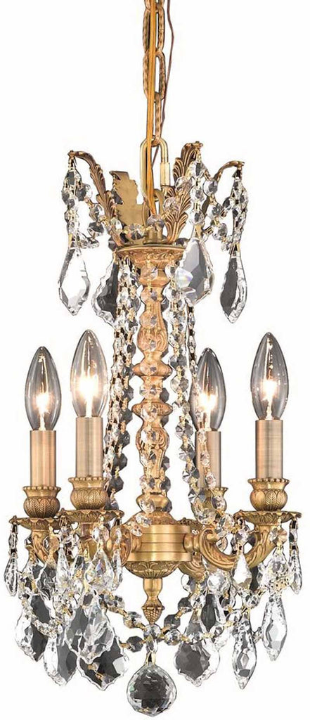 C121-9204D13FG/EC By Elegant Lighting - Rosalia Collection French Gold Finish 4 Lights Pendant Lamp
