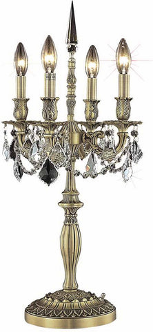 C121-9204TL12AB/EC By Elegant Lighting - Rosalia Collection Antique Bronze Finish 4 Lights Table Lamp