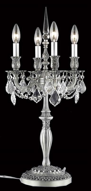 ZC121-9204TL12PW/EC By Regency Lighting Rosalia Collection 4 Light Table Lamps Pewter Finish