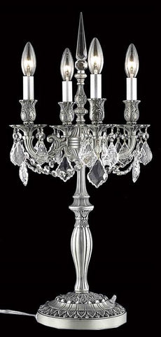 ZC121-9204TL12PW/EC By Regency Lighting Rosalia Collection 4 Light Table Lamps Pewter Finish