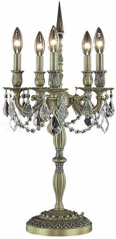 C121-9205TL13AB/EC By Elegant Lighting - Rosalia Collection Antique Bronze Finish 5 Lights Table Lamp