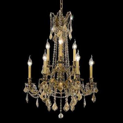 C121-9209D23FG-GT By Regency Lighting-Rosalia Collection French Gold Finish 9 Lights Chandelier