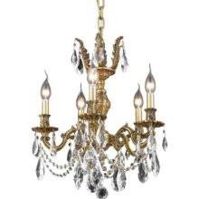 ZC121-9405D18FG/EC By Regency Lighting Marseille Collection 5 Lights Chandelier French Gold Finish