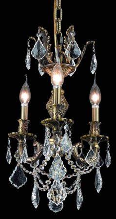 C121-9503D13AB By Regency Lighting-Marseille Collection Antique Bronze Finish 3 Lights Chandelier