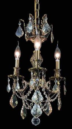 C121-9503D13AB-GS By Regency Lighting-Marseille Collection Antique Bronze Finish 3 Lights Chandelier