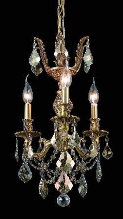 C121-9503D13FG-GT By Regency Lighting-Marseille Collection French Gold Finish 3 Lights Chandelier
