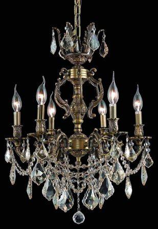 C121-9506D20AB By Regency Lighting-Marseille Collection Antique Bronze Finish 6 Lights Chandelier