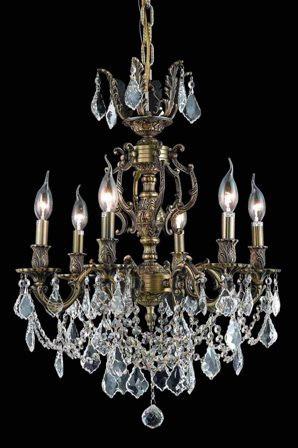 C121-9506D20AB-GS By Regency Lighting-Marseille Collection Antique Bronze Finish 6 Lights Chandelier