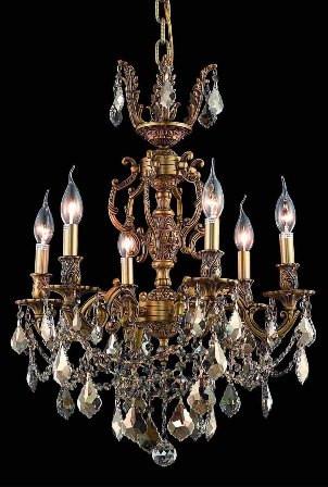 C121-9506D20FG-GT By Regency Lighting-Marseille Collection French Gold Finish 6 Lights Chandelier