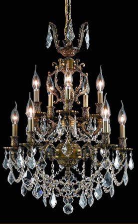 C121-9510D21AB By Regency Lighting-Marseille Collection Antique Bronze Finish 10 Lights Chandelier
