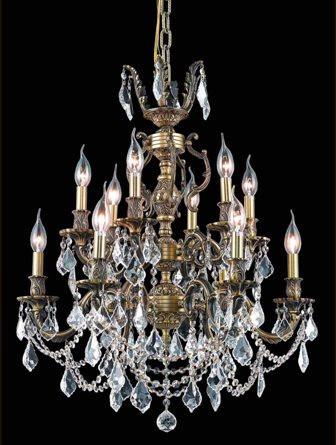 C121-9512D24AB By Regency Lighting-Marseille Collection Antique Bronze Finish 12 Lights Chandelier
