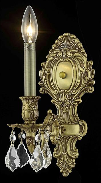 ZC121-9601W5FG/EC By Regency Lighting Monarch Collection 1 Light Wall Sconces French Gold Finish