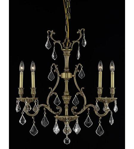 C121-9604D26FG+SH-1E31G/RC By Elegant Lighting Monarch Collection 4 Light pendant French Gold Finish