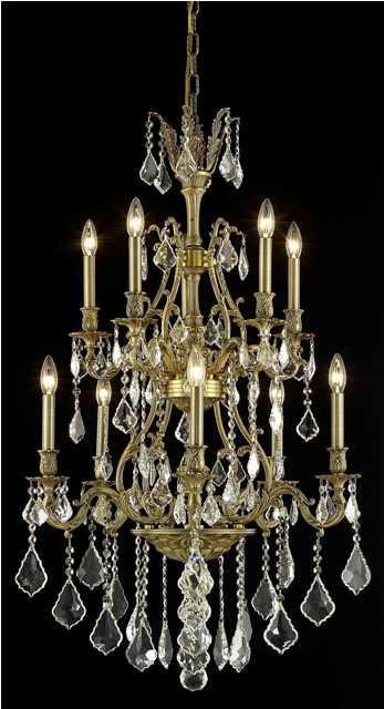 ZC121-9610D26FG/EC By Regency Lighting Monarch Collection 10 Light Chandeliers French Gold Finish