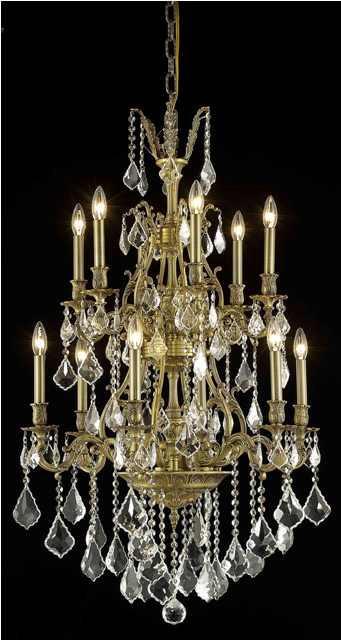 ZC121-9612D27FG/EC By Regency Lighting Monarch Collection 12 Light Chandeliers French Gold Finish
