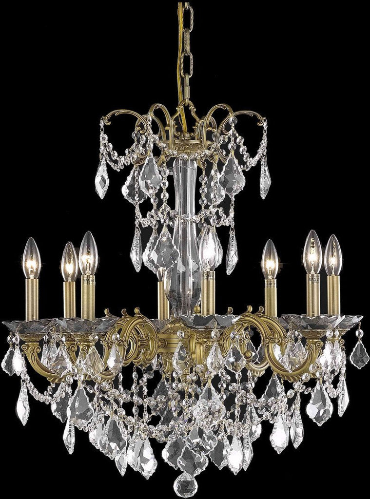ZC121-9708D24FG/EC By Regency Lighting - Athena Collection French Gold Finish 8 Lights Dining Room
