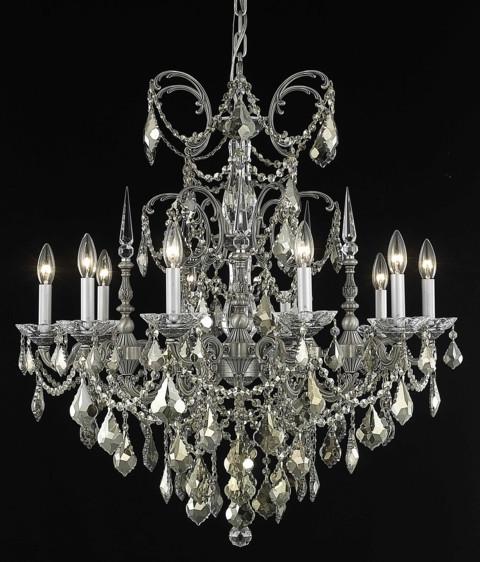 ZC121-9710D30PW/EC By Regency Lighting Athena Collection 10 Light Chandeliers Pewter Finish