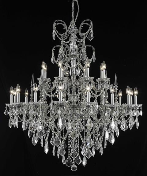 ZC121-9724G44PW/EC By Regency Lighting Athena Collection 24 Light Chandeliers Pewter Finish