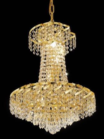 C121-ECA4D18G By Regency Lighting-Belenus Collection Gold Finish 6 Lights Chandelier