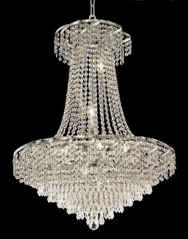 C121-ECA4D26C/EC By Elegant Lighting Belenus Collection 15 Lights Chandelier Chrome Finish