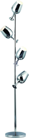 C121-FL1249 By Elegant Lighting - Vintage Task Collection Chrome Finish 4 Lights Floor Lamp