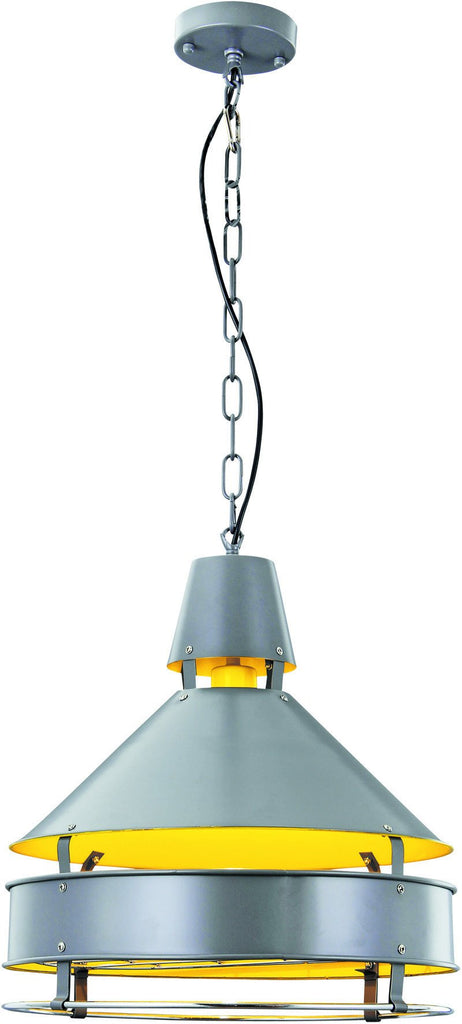 C121-PD1240 By Elegant Lighting - Industrial Collection Grey Finish 1 Light Pendant lamp