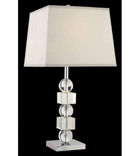 C121-TL101 By Elegant Lighting Grace Collection 1 Light Table Lamp Chrome Finish
