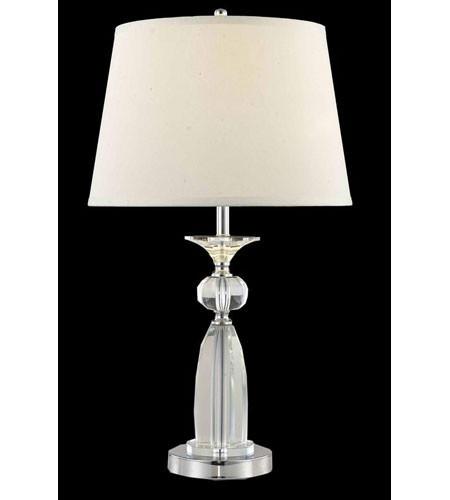 C121-TL125 By Elegant Lighting Grace Collection 1 Light Table Lamp Chrome Finish