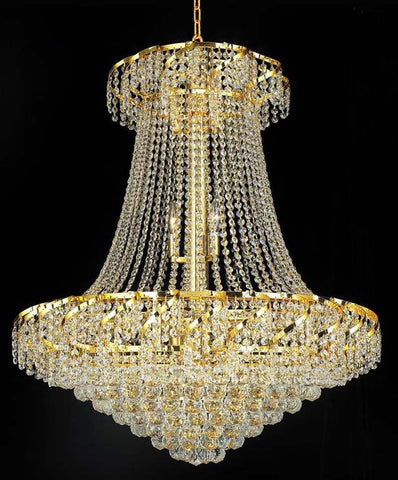 ZC121-VECA1D30G/EC By Elegant Lighting - Belenus Collection Gold Finish 18 Lights Dining Room