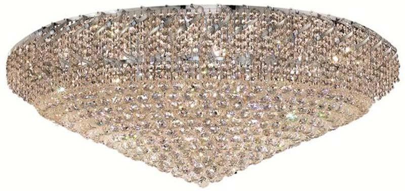 ZC121-VECA1F48C/EC By Elegant Lighting - Belenus Collection Chrome Finish 36 Lights Flush Mount